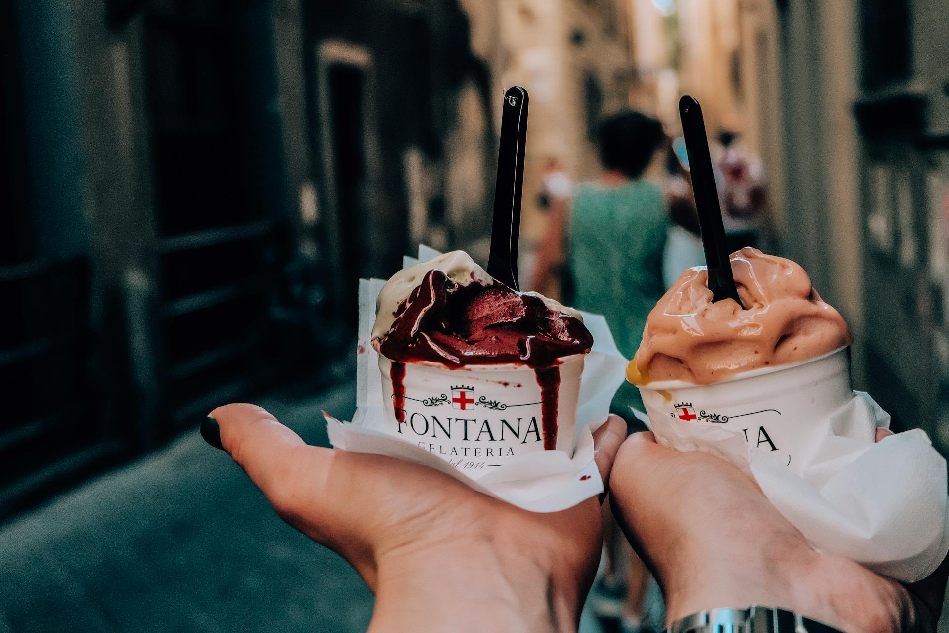 Melting ice cream in Florence 