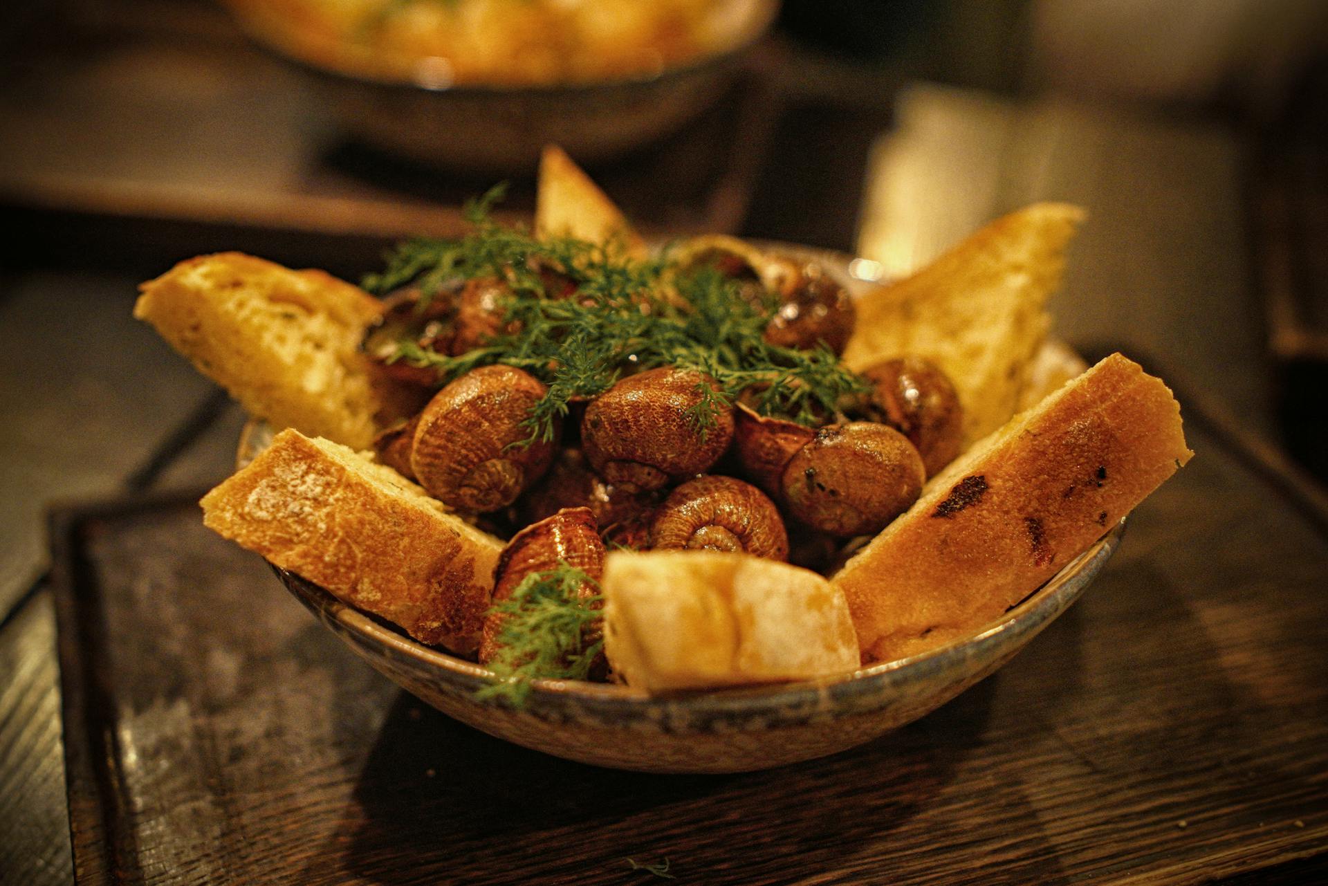 Plate of escargot