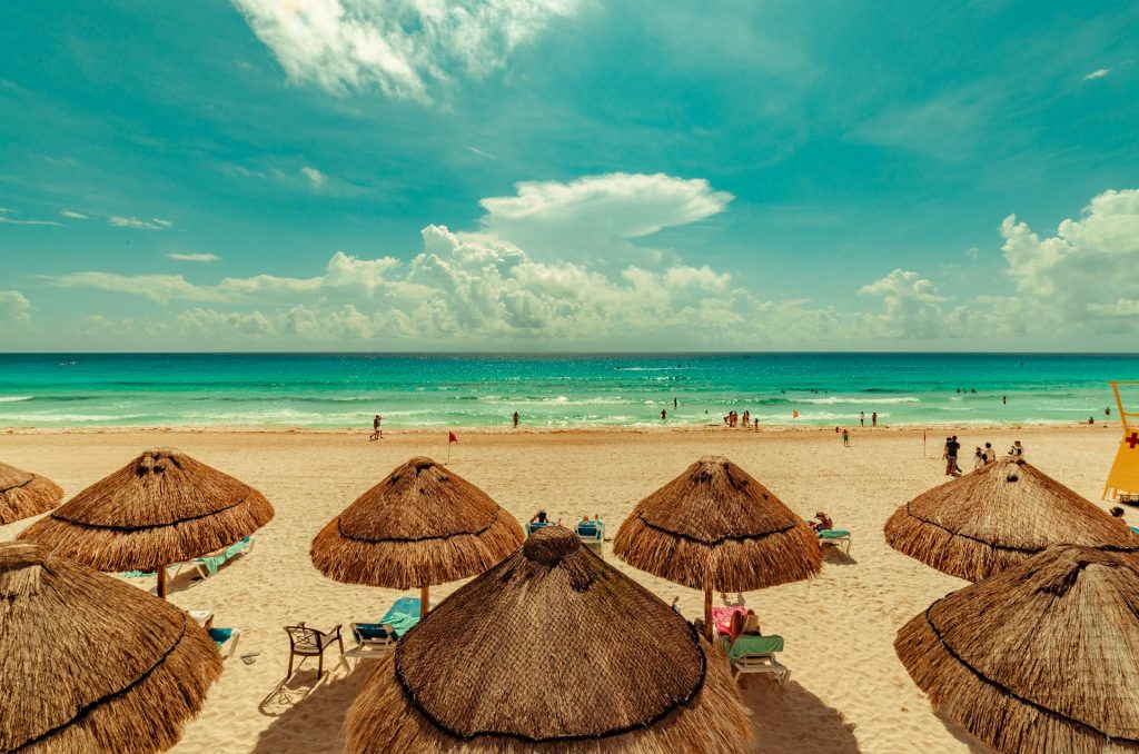 People At The Beach in Cancun