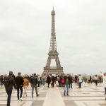 Crowded Eiffel Tower