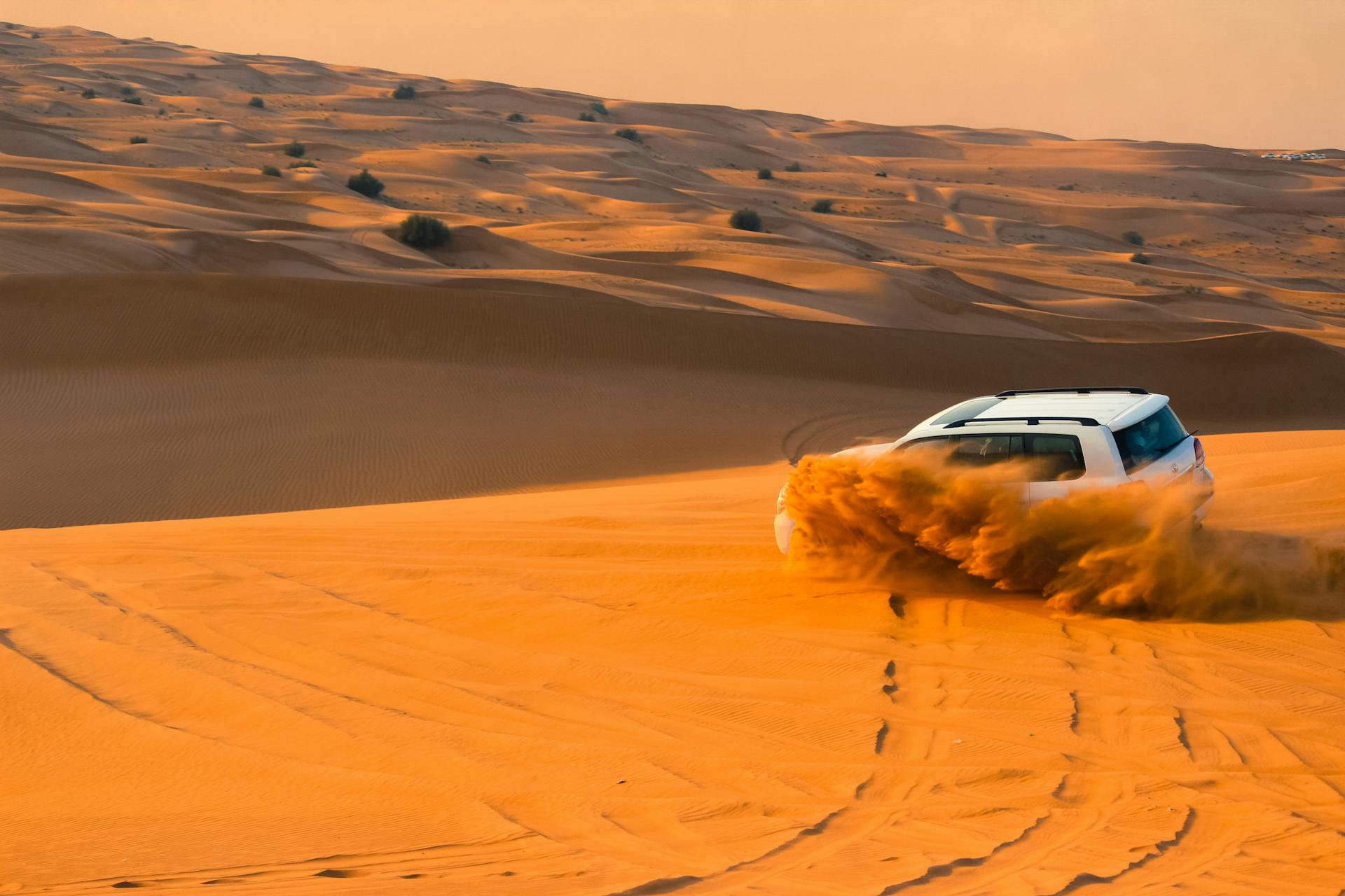 White Suv on Dessert