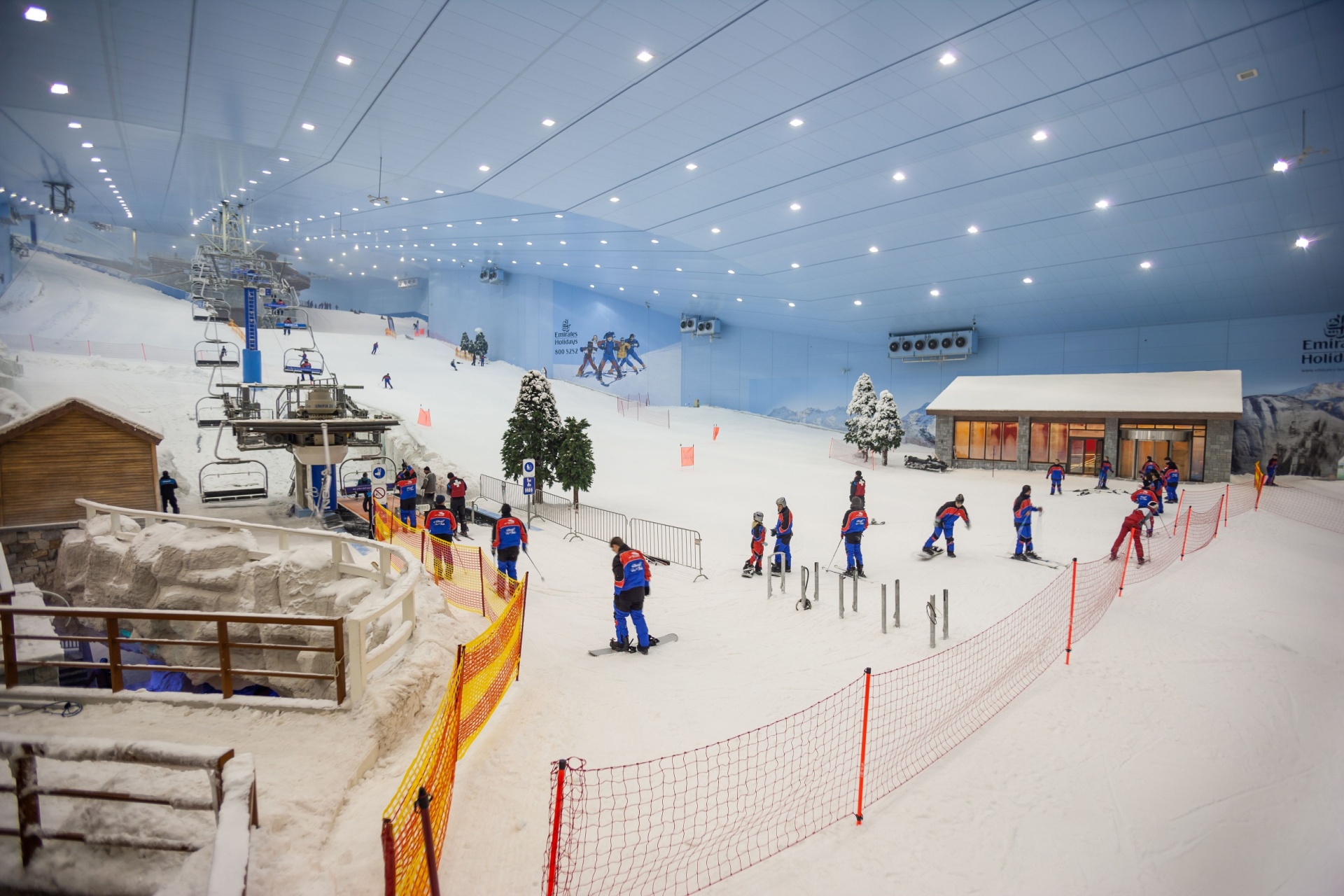 DUBAI, UAE - DECEMBER 5, 2005: The interior of Ski Dubai in Mall of the Emirates in Dubai, UAE.
