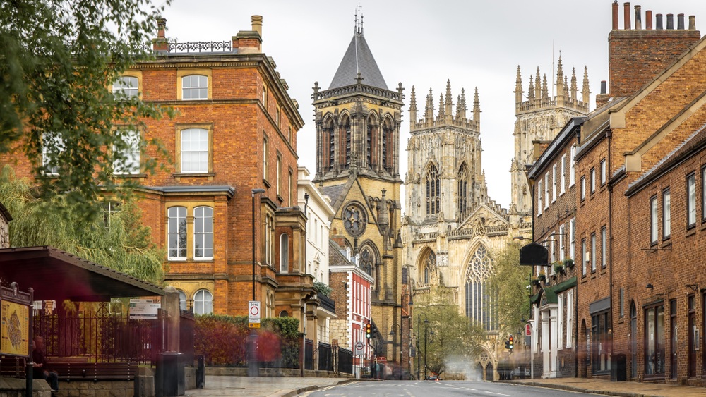 View of York old city in the morning, England