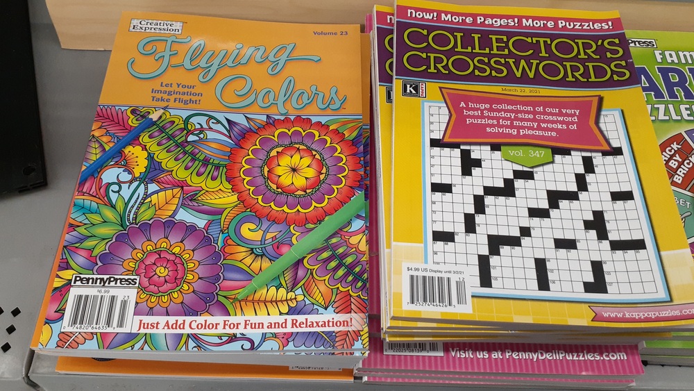 INDIANAPOLIS, UNITED STATES - Feb 09, 2021: A closeup of various puzzle books available for purchase