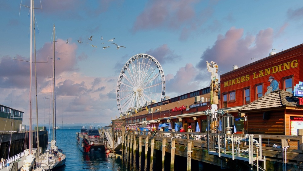 SEATTLE, WASHINGTON - July 3, 2023: In addition to technology, Seattle has a thriving tourism industry. Since the middle 90s, Seattle has experienced significant growth in the cruise industry.