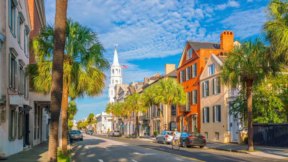 Historical downtown area of Charleston, South Carolina, USA